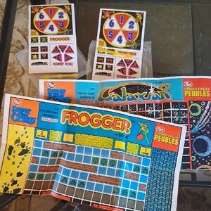 VINTAGE 1984 POST CEREAL BOX PRIZES- FROGGER AND GALAXIAN GAMES